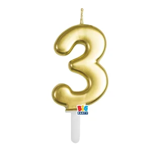 BIG PARTY CANDELA TINY PLUMP ORO METAL 3 CM.7
